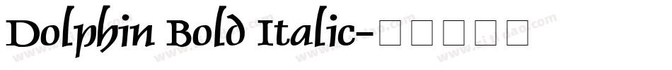 Dolphin Bold Italic字体转换